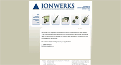 Desktop Screenshot of ionwerks.com