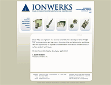 Tablet Screenshot of ionwerks.com